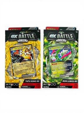 Pokémon ex Battle Deck Bundle Tapu Koko & Iron Leaves NEW Sealed TCG Set of 2